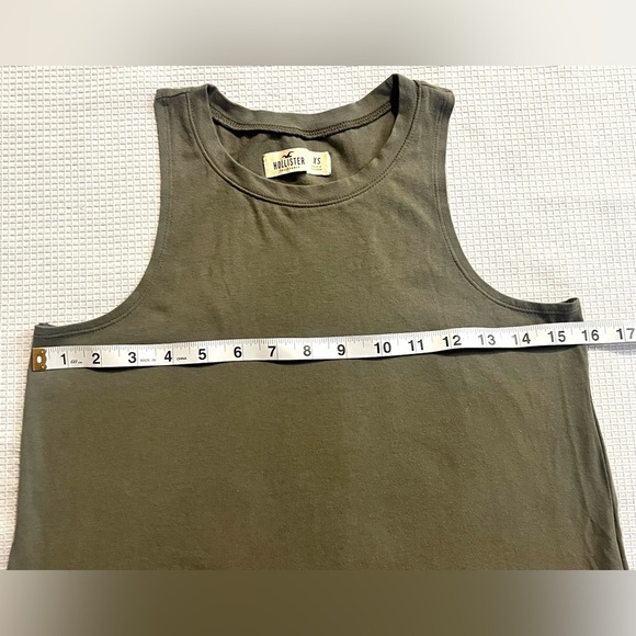 Hollister Women’s Olive Green Tank Top with Lace Hem Size XS - Picture 6 of 13